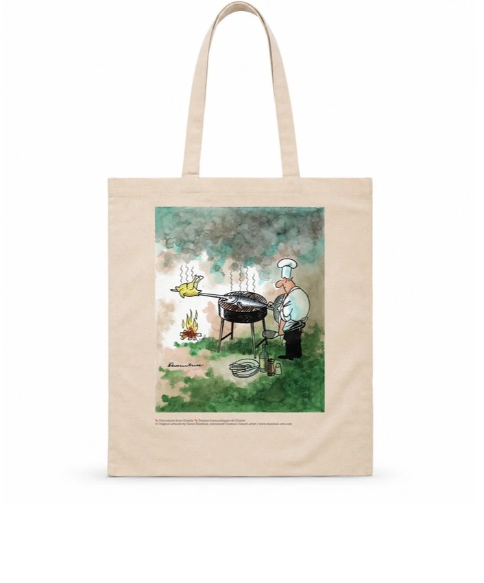 Srednja torba Grill Master — natur