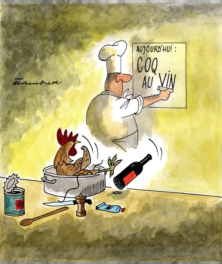 Coq au Vin — karikatura Davora Štambuka